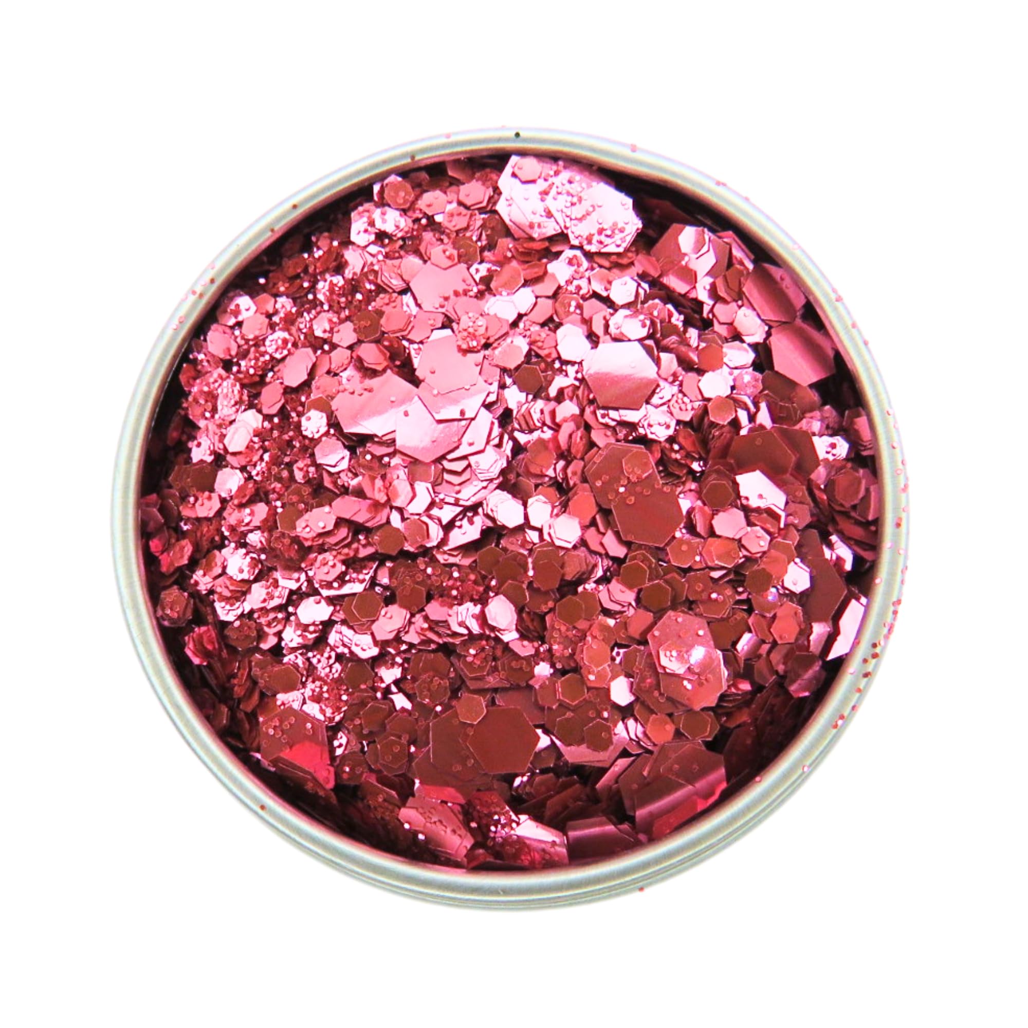 Luminosity Biodegradable Pink Glitter - Chunky & Fine Eco Glitter Mix, Rose Pink - Image 2