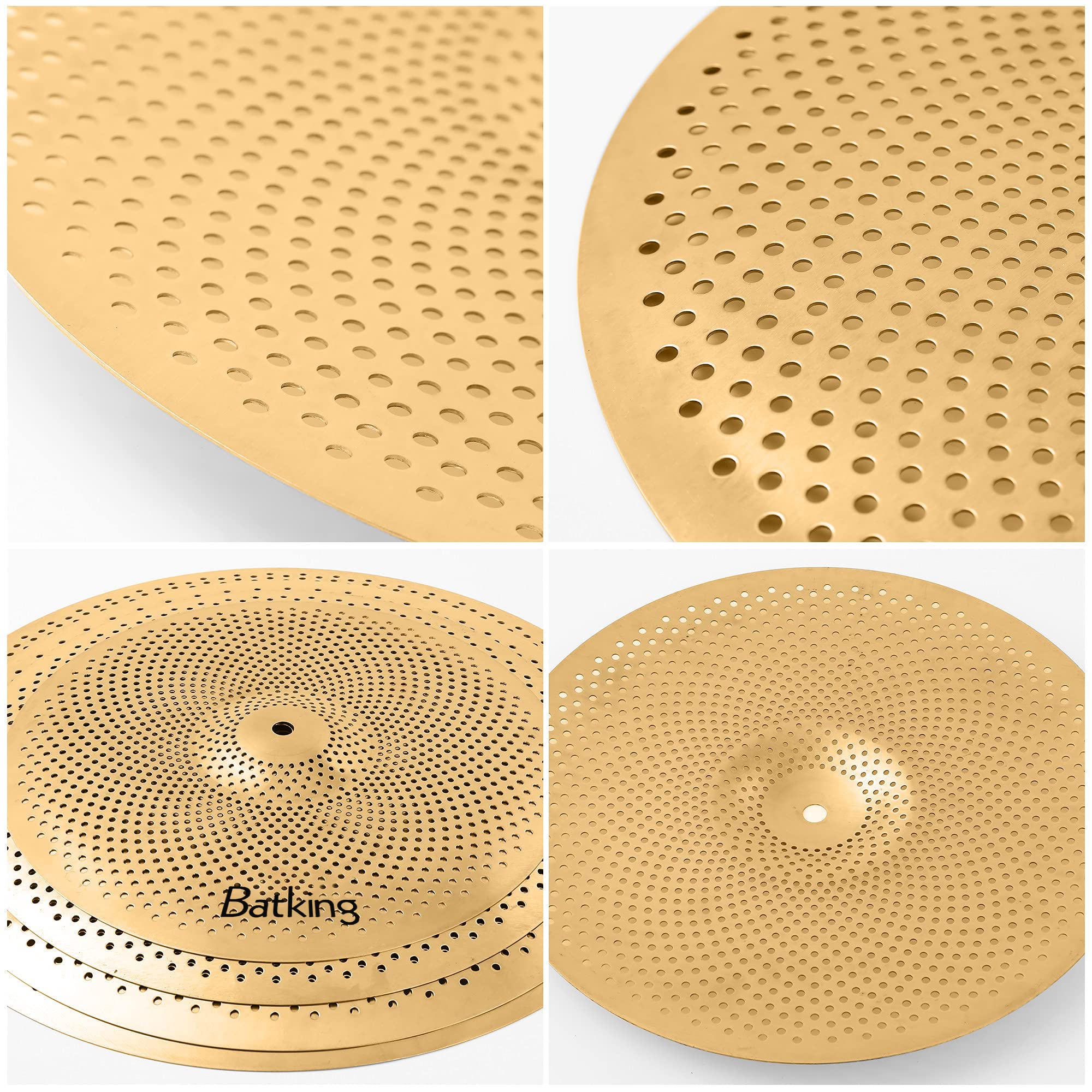 Batking Zestaw 5 cichych talerzy o niskiej głośności, 60% do 70%, 35,6 cm, 45,7 cm, 45,7 cm, 50,8 cm