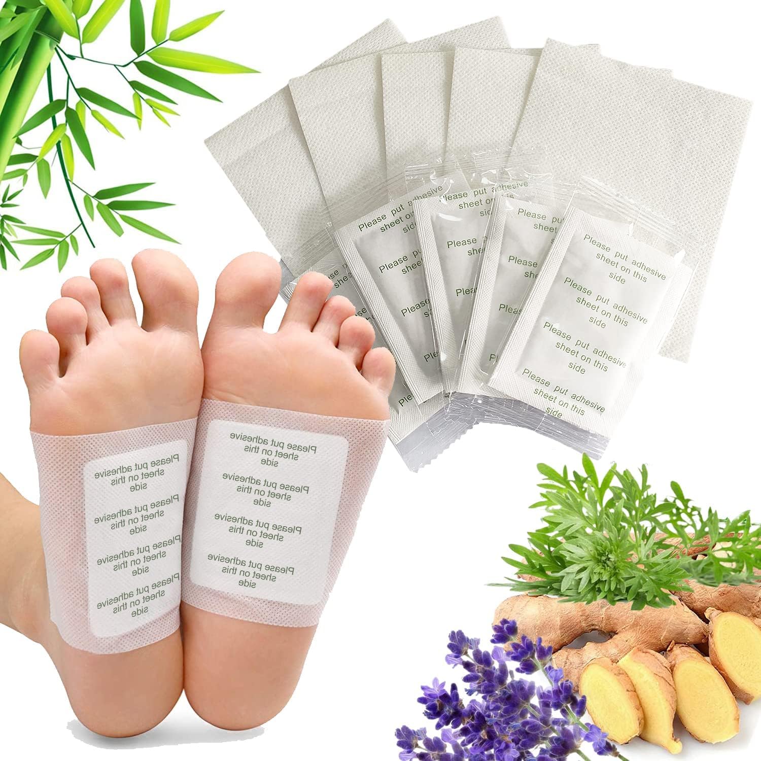 100 Pezzi Cerotti Detox Piedi, Principi Attivi Naturali Detox Per Piedi, Patch Per Il Piede Per Rimuovere Le Tossine Dal Corpo Migliorano La Circolazione, Accellera Metabolismo E Migliorare Il Sonno