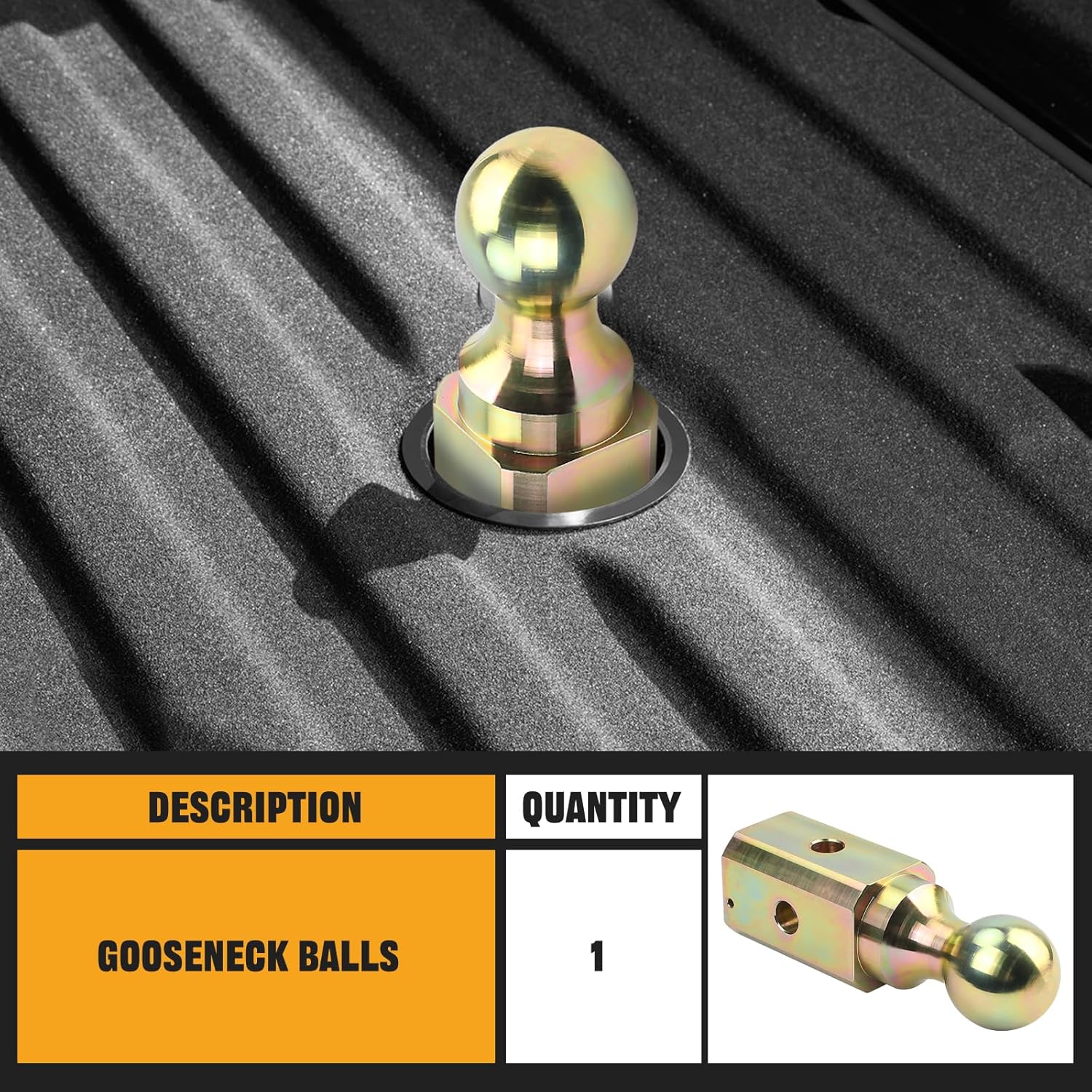 GNXA2000 Gooseneck Ball Hitch, Compatible with B&W Trailer Hitches, 2-5/16” Gooseneck Tow-Hitch Ball, 30,100lbs Load Capacity, Part Number GNXA2000. 97007001