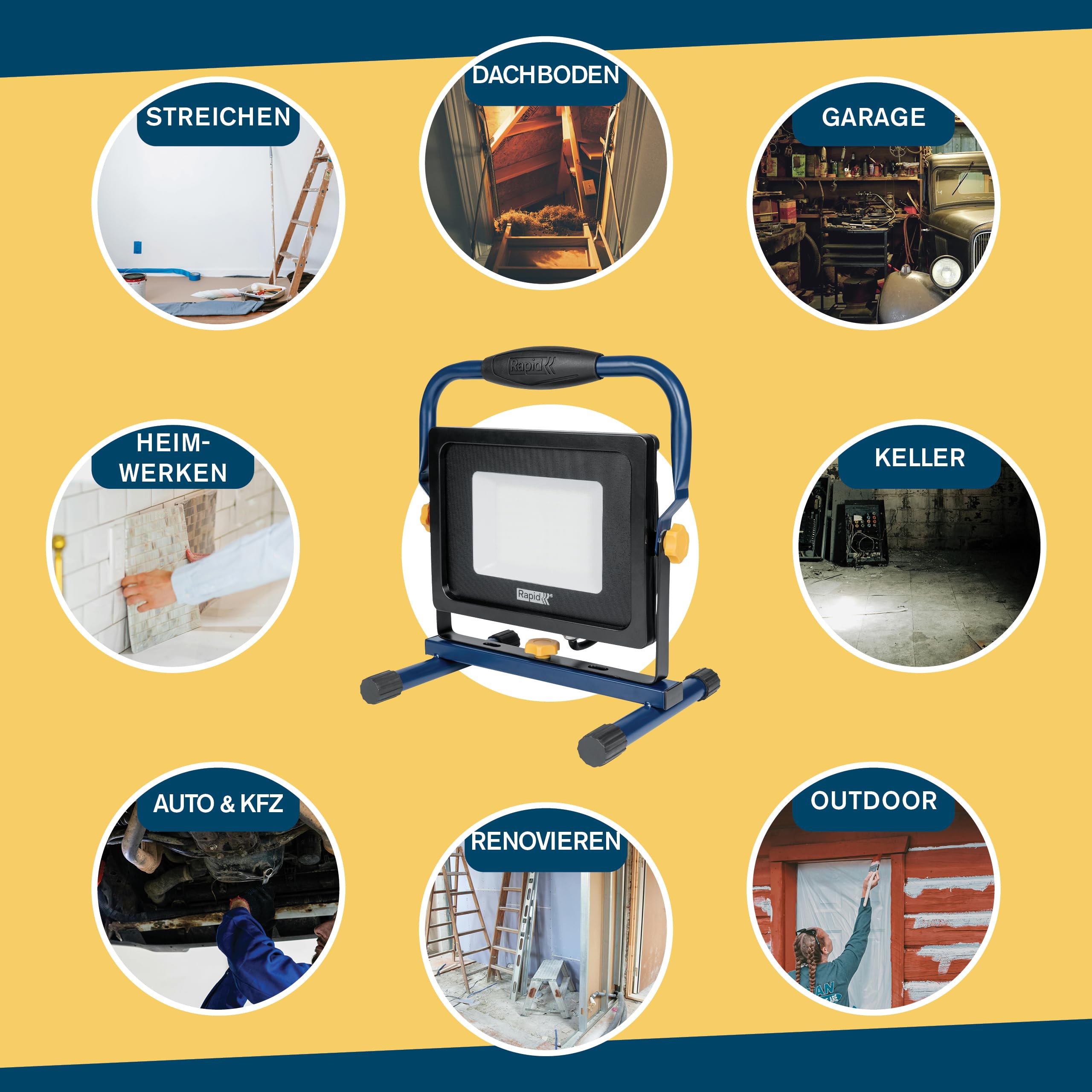Rapid LED-ArbeitsleuchteThe Painter zum Streichen und Tapezieren