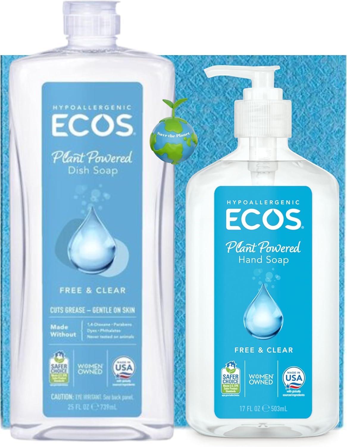 ECOS Non Toxic Dish Soap/Baby Dish Soap/Non Toxic Hand Soap/Biodegradeable Washable