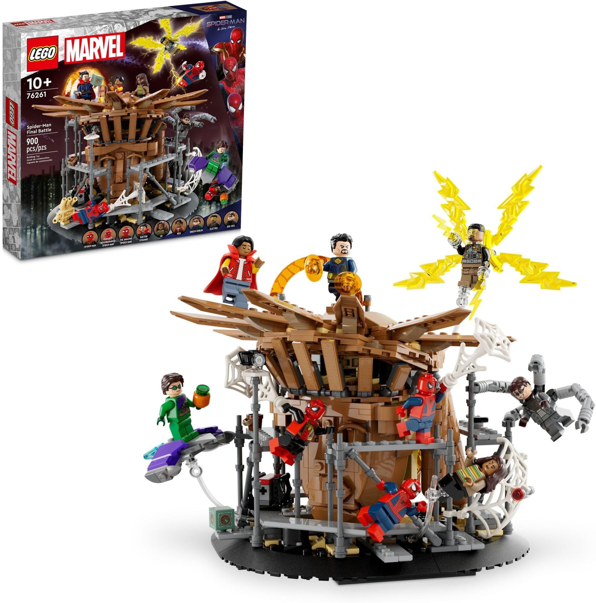 LEGO Marvel Spider-Man Final Battle 76261 Building Toy Set, Marvel Collectible Based on The Climax of The Spider-Man: No Way Home Movie, Multiverse Marvel Playset with 3 Versions of Spider-Man