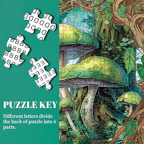 Miniatura 7 de Rompecabezas colorido de hongos para adultos de 1000 piezas, rompecabezas de arte de hongos para pintura de adultos, rompecabezas de hongos de 1000