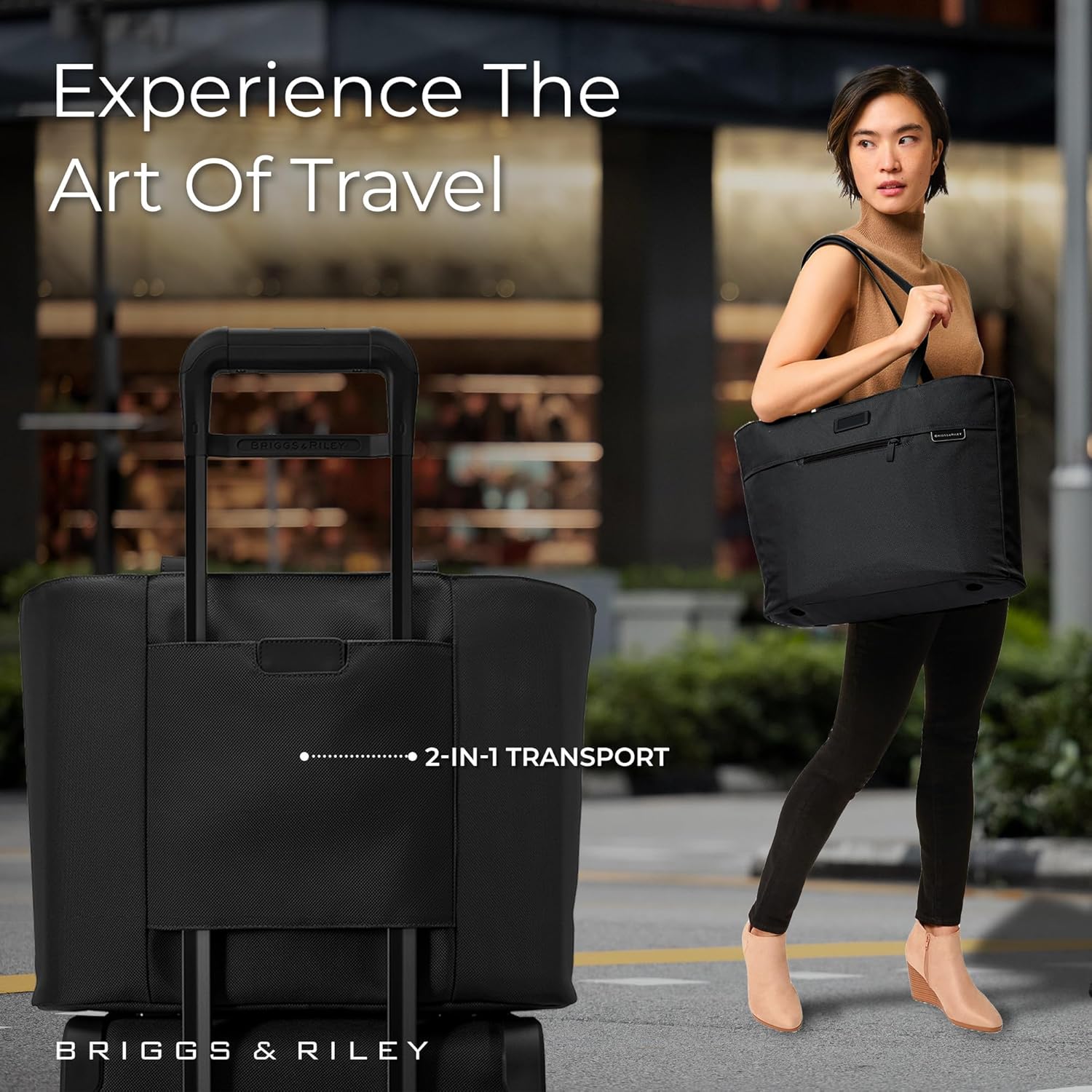 Briggs & Riley Traveler Tote Bag - Nylon Tote Bag for Weekend Travel & Work, Smooth Zipper Closure - Baseline Collection - Image 2