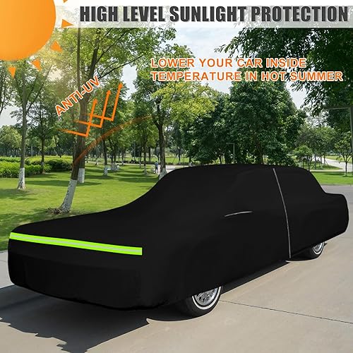 Miniatura 7 de Funda impermeable de repuesto para automóvil Lincoln Town 1981-1997, 210T, para todo tipo de clima, con puerta con cremallera para protección contra