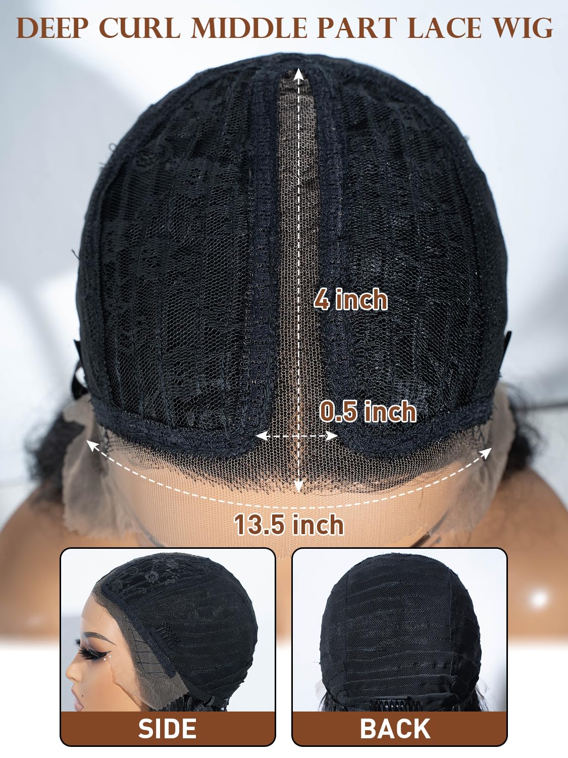 Joedir Long Wavy Synthetic Wigs Deep Lace Front Wigs with Baby Hair Natural Hairline Heat Resistant Synthetic Wigs for Women 130% Density(Black)