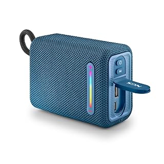 NGS Roller Furia 1 Blue – Haut-Parleur Bluetooth Portable avec lumières RGB, IPX6 résistant à l’Eau, 15 W, TWS, Port USB, 9 Heures de Batterie, Bleu - Les Beatles, Paul McCartney, John Lennon, RIngo Starr, George Harrison