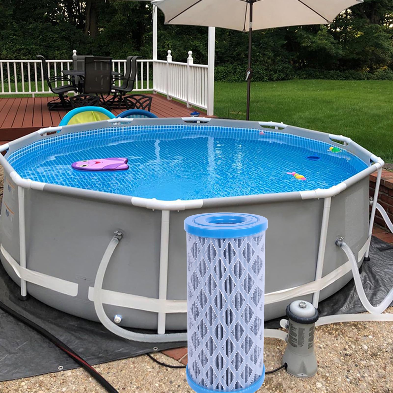 Cartouche filtrante pour piscine | Fournitures de filtration | Système de filtration de piscine,Convient pour les maisons, appartements, hôtels, centres de villégiature, extérieur, arrière-cour, patio