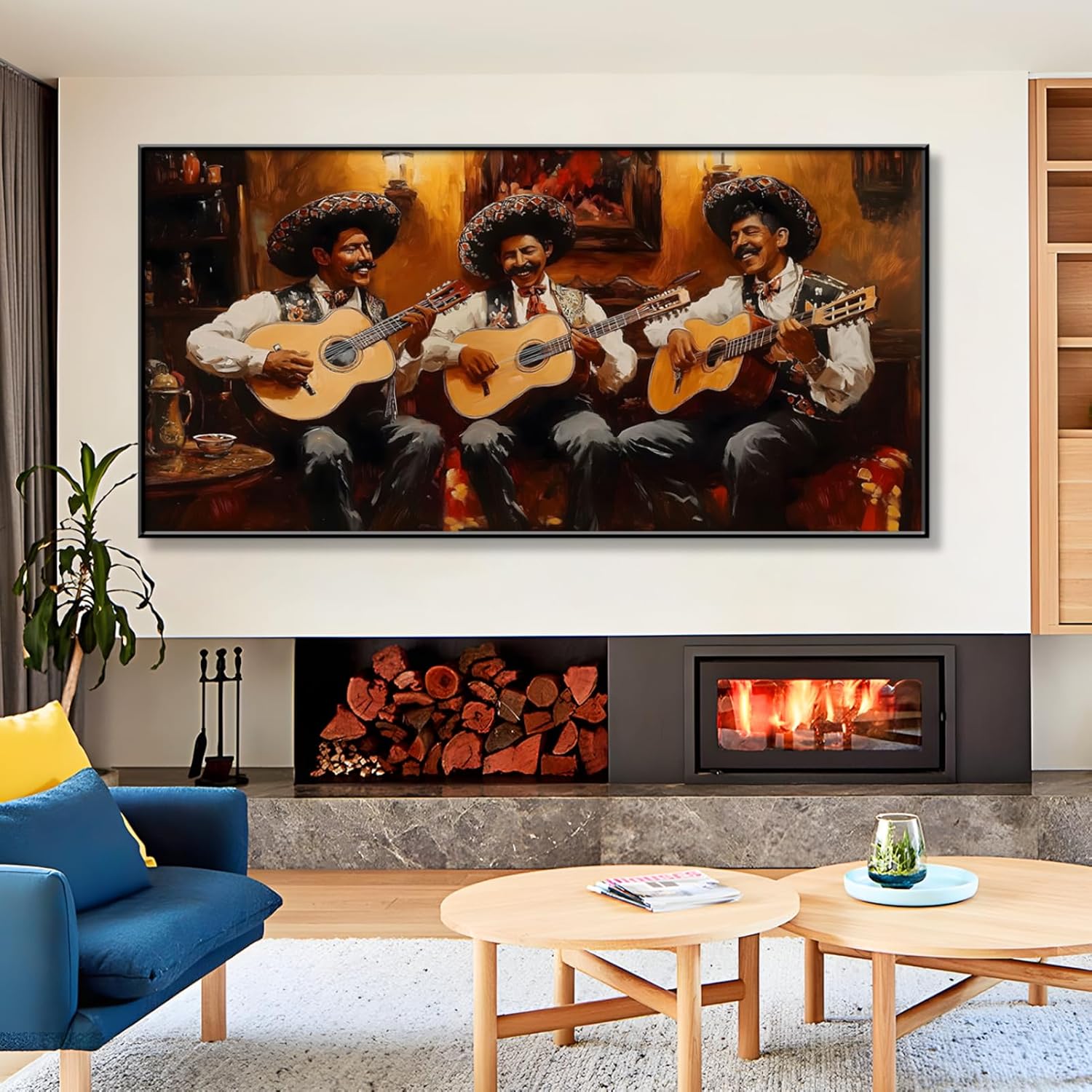 Mariachi Band Canvas Wall Art, Music Canvas Wall Art