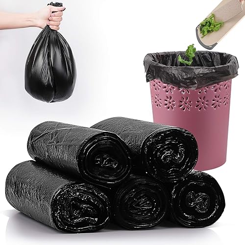 Miniatura 1 de Homelove Bolsas de basura de 6 galones, 100 unidades, bolsas de basura gruesas sin perfume, bolsas de basura de plástico para papeleras del hogar,