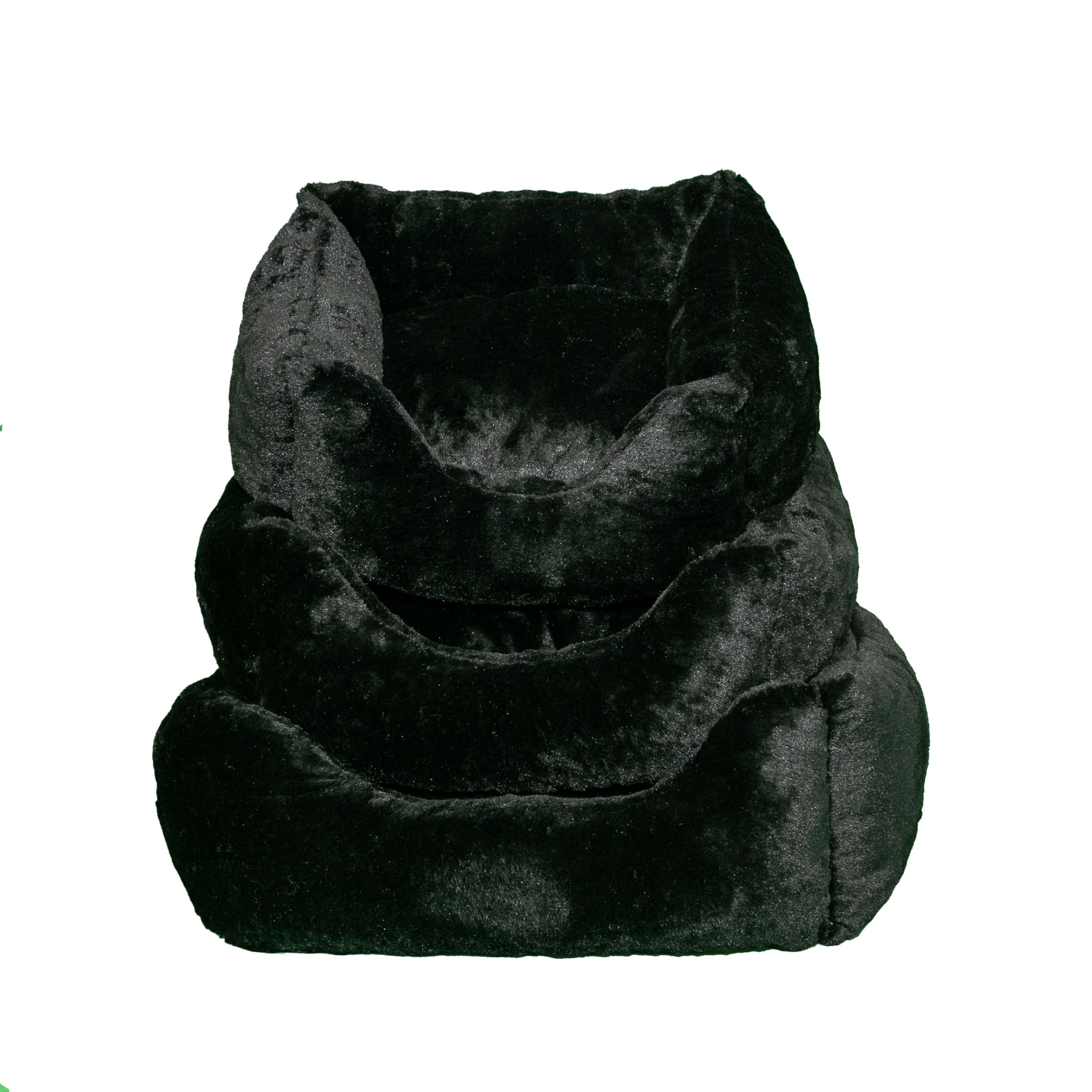 Chacon Cama Cuadrada Confort Pelo Negro (55x45x23 cm)