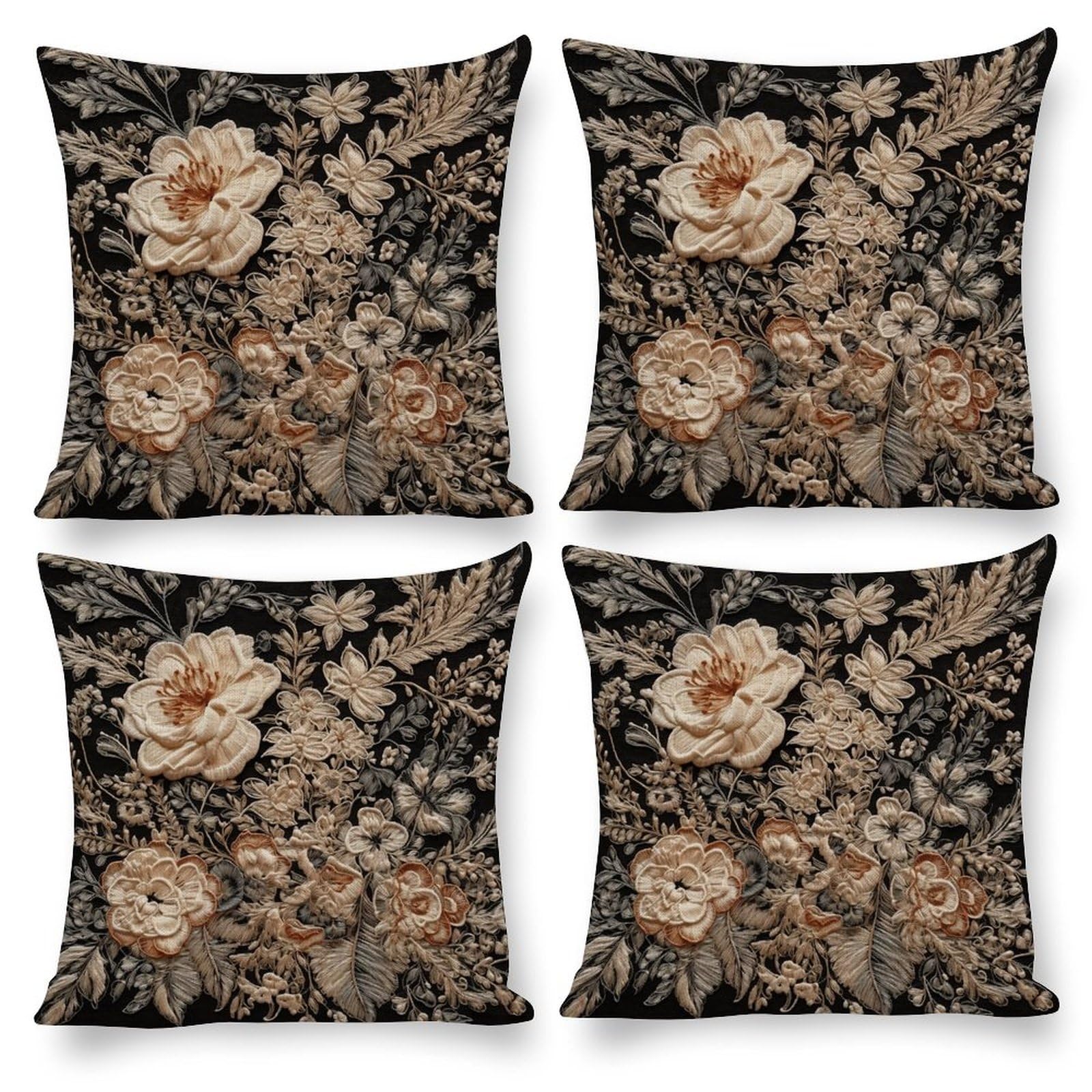 Housse de coussin en dentelle brodée pour un salon cocooning