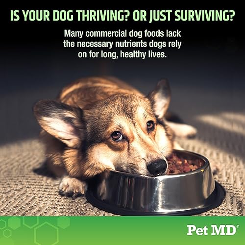 Miniatura 2 de Pet MD 5 en 1 Multivitamínico para perros 30 vitaminas esenciales, minerales y nutrientes para la piel y el abrigo, cadera y articulaciones,