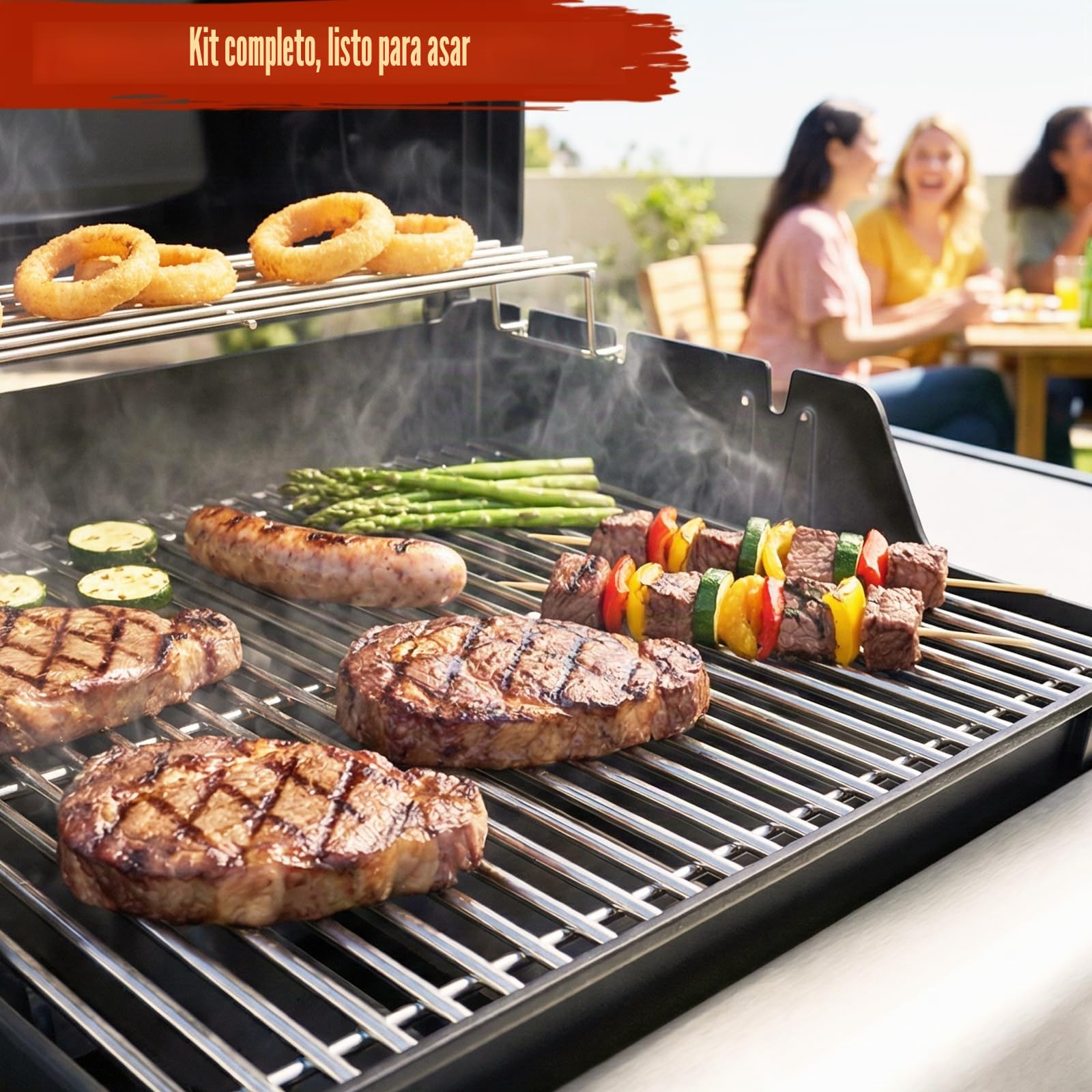 Denmay - Kit de reparación de Repuesto para Charbroil 463420509, 463460708, 463460710 Barbacoa a Gas, quemadores de Acero Inoxidable, Tubo Cruzado de Transporte, Placa de Calor domadores de Llama