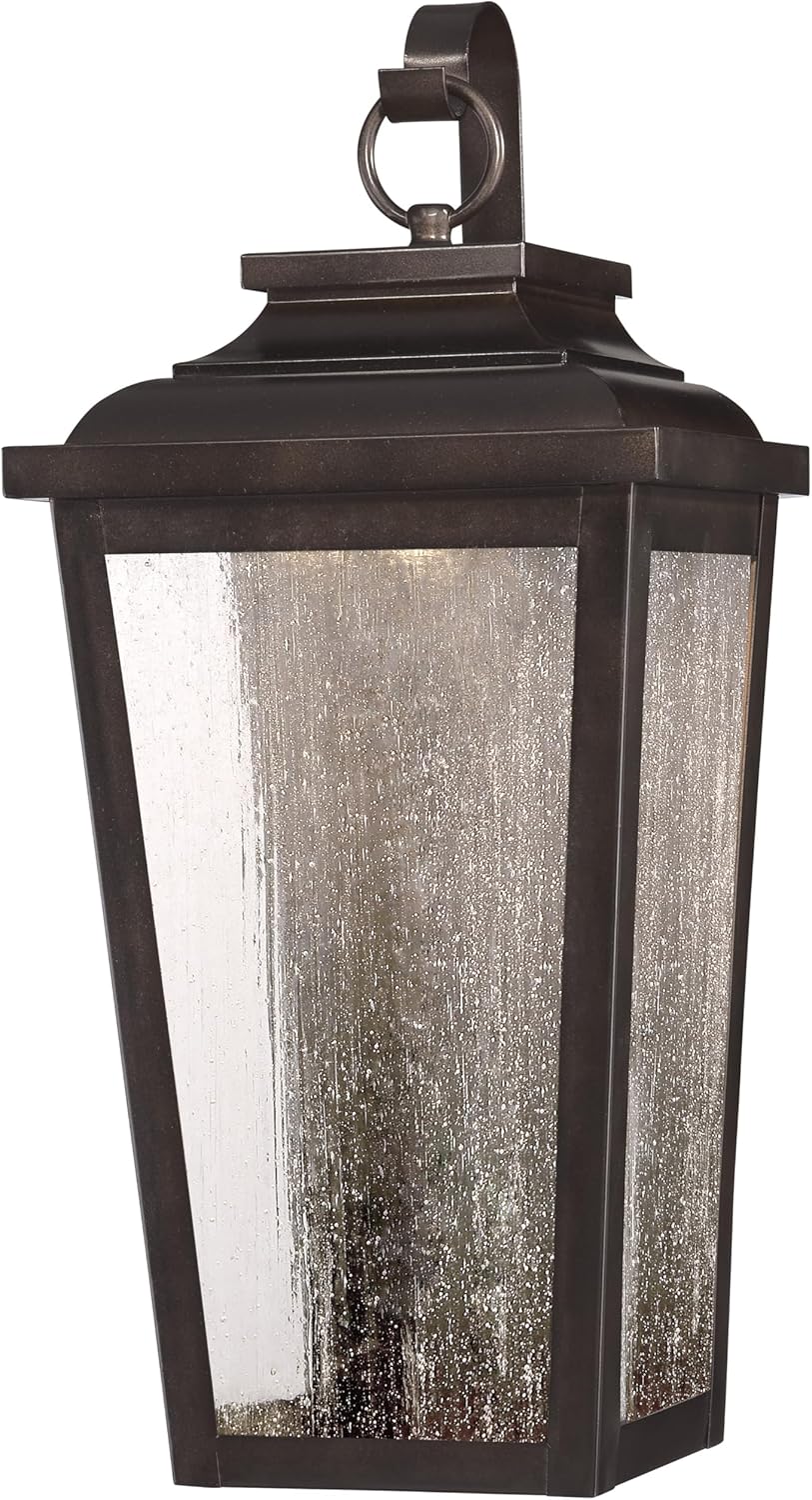 THE GREAT OUTDOORS Irvington Manor 2 Light Pocket Lantern in Chelesa Bronze Finish with Clear Glass
