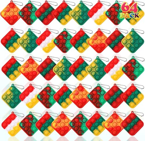 Paquete de 32 juguetes para ansiedad pequeños y grandes para reventar, recuerdos de fiesta, juguetes sensoriales de silicona para apretar, juguetes