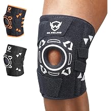 Dr.Wellland Knee Brace with Side Stabilizers -Men & Women Adjustable Knee Support with Patella Gel Pad, Knee Wraps for Arthritis, Meniscus Tear, ACL, MCL Osteoarthritis ,Pain Relief, Working, Gray, S/M