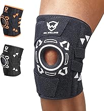 Dr.Wellland Knee Brace with Side Stabilizers -Men & Women Adjustable Knee Support with Patella Gel Pad, Knee Wraps for Arthritis, Meniscus Tear, ACL, MCL Osteoarthritis ,Pain Relief, Working, (Gray, S/M)