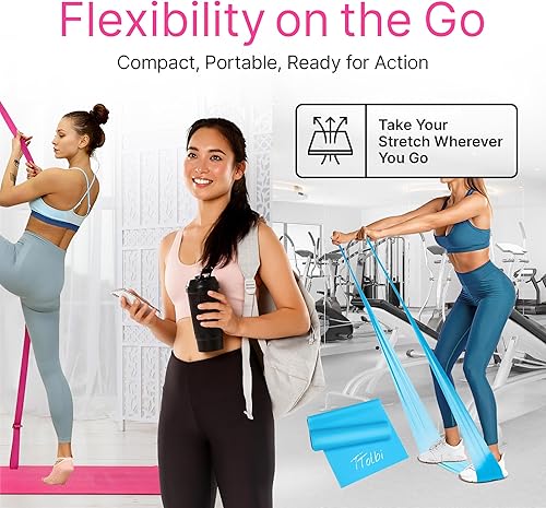 Vista 6 de Stretching Strap with Door Anchor & Resistance Band – Leg Stretcher for Improving Flexibility & Splits – Ideal for Ballet, Dance, Cheer, Yoga &