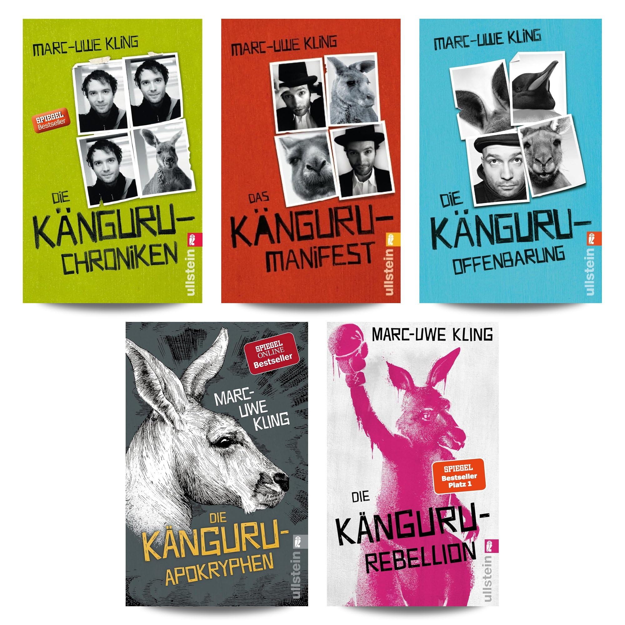 Marc-Uwe Kling - Buchset: Die Känguru-Werke - Die Känguru-Chroniken, Das Känguru-Manifest, Die Känguru-Offenbarung, Die Känguru-Apokryphen, Die Känguru-Rebellion mit meinem exklusiven Lesezeichen