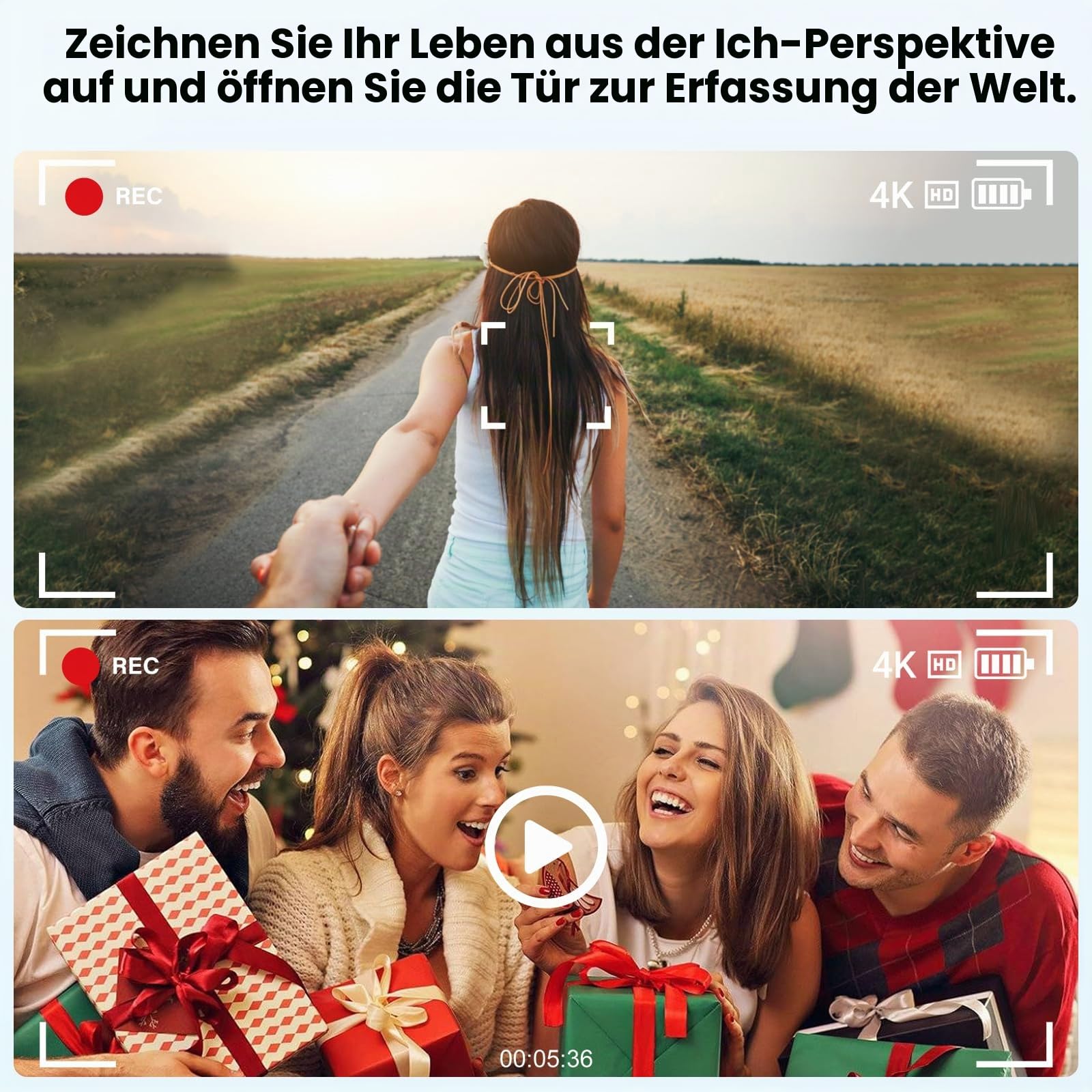 Mingtawn AI Smart Glasses 4K HD-Kamera, 270 mAh, 800 W Anti-Verwacklungs-Kamera-Brille mit Videoaufzeichnung, Dual-Mikrofon, Simultanübersetzung/GPT-Objektidentifizierung (Photochrome Gläser)