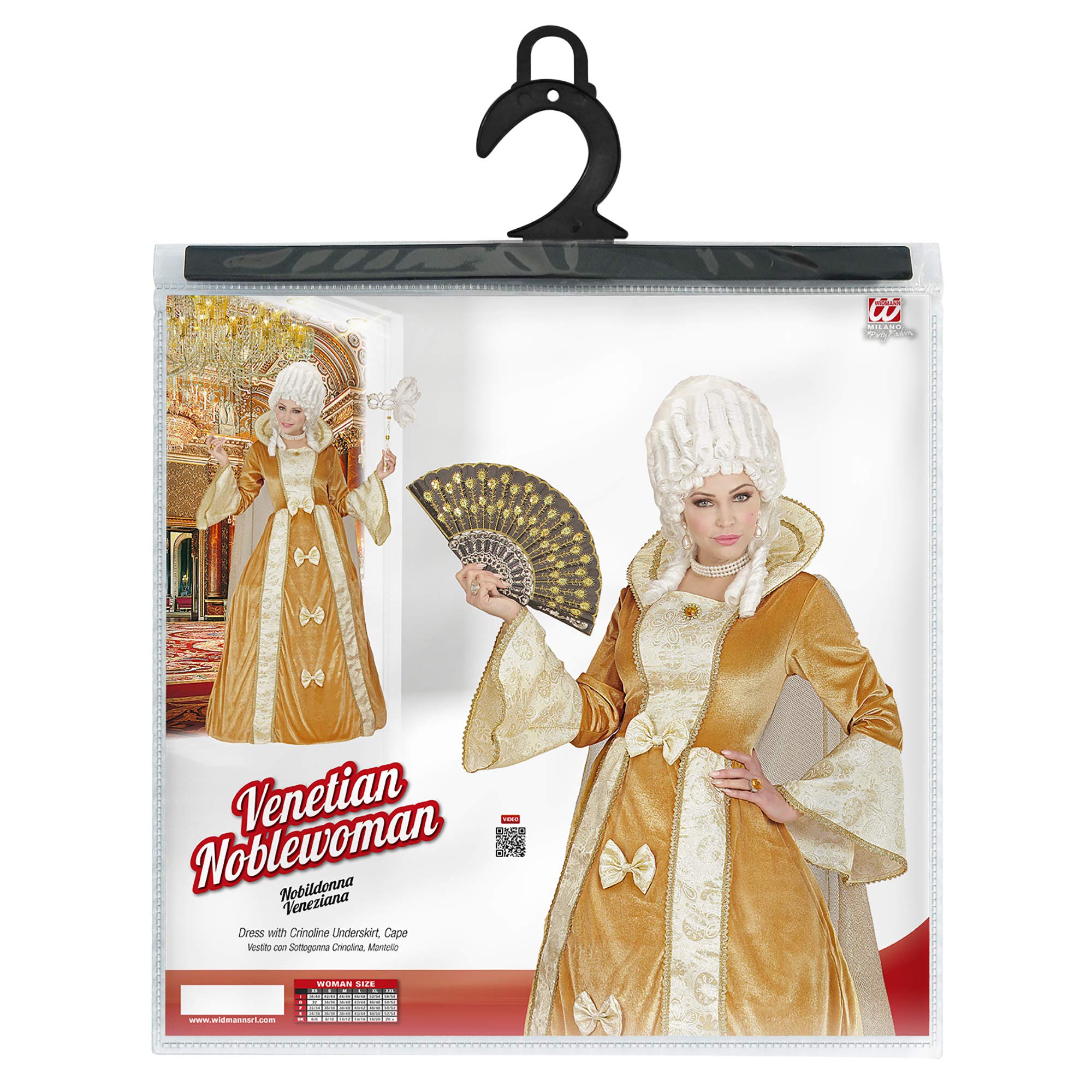 W WIDMANN MILANO Party Fashion - Kostium weneckiej szlachcianki, sukienka z obręczową spódnicą, szlachcianka, baronowa, barok, bal maskowy