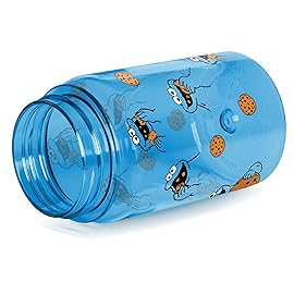 Simple Modern Sesame Street Cookie Monster Kids Water Bottle Plastic BPA-Free Tritan Cup with Leak Proof Straw Lid | Reusable and Durable for Toddlers, Boys | Summit Collection | 12oz