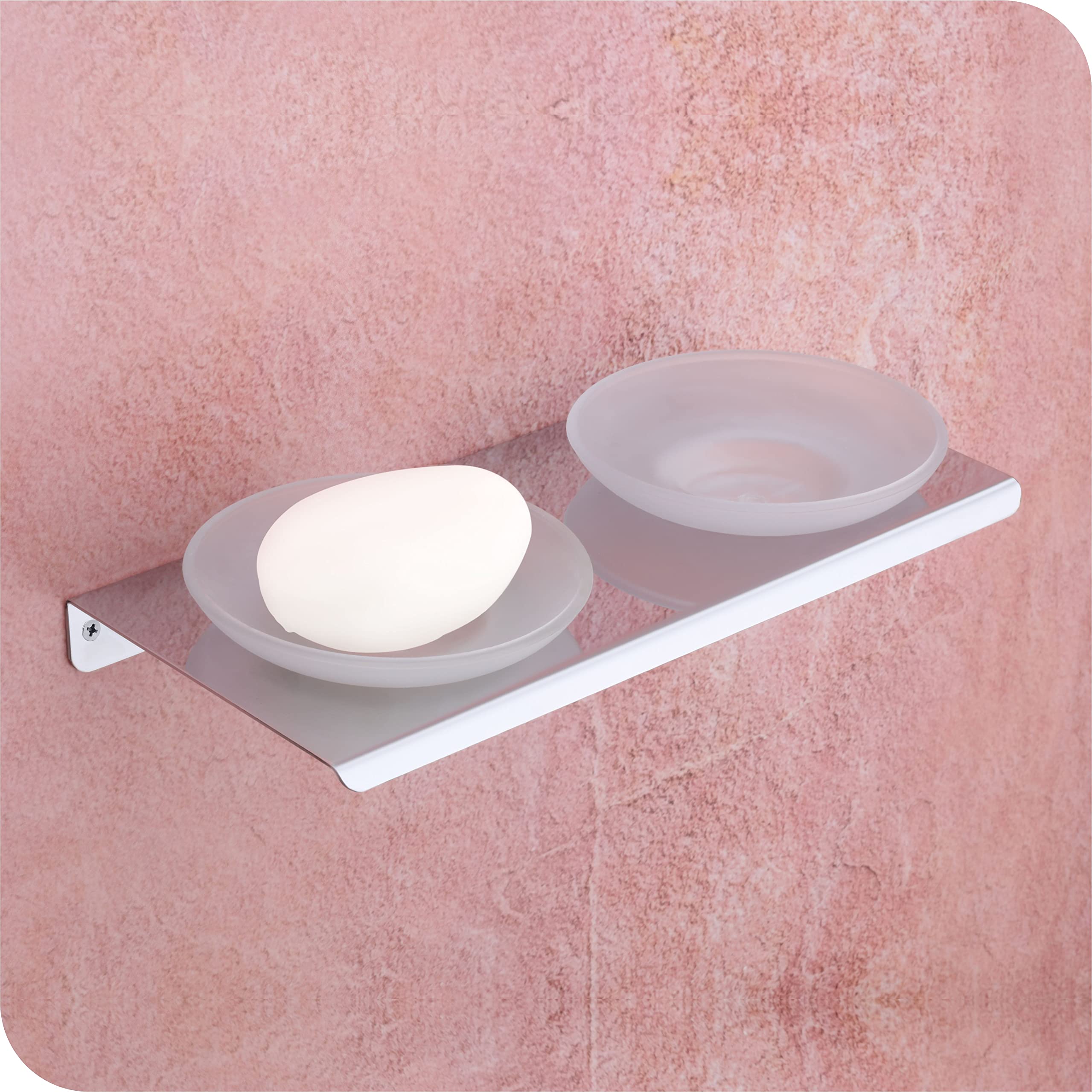 KANJAL soap Dish Holder for Bathroom Double soap case Stand Glass soap Dish Holder sabu dani wash Basin soap Holder soap Tray for Bathroom(304 Stainless Steel,Chrome Finish) 35 (B0B3RR9BTR) Amazon Price History, Amazon Price Tracker