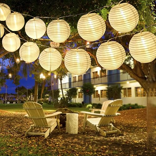 Miniatura 4 de Guirnalda de luces blancas de 20.5 pies con enchufe, tira de luces grandes con 10 bombillas LED G40 de ahorro de energía, luces colgantes chinas al