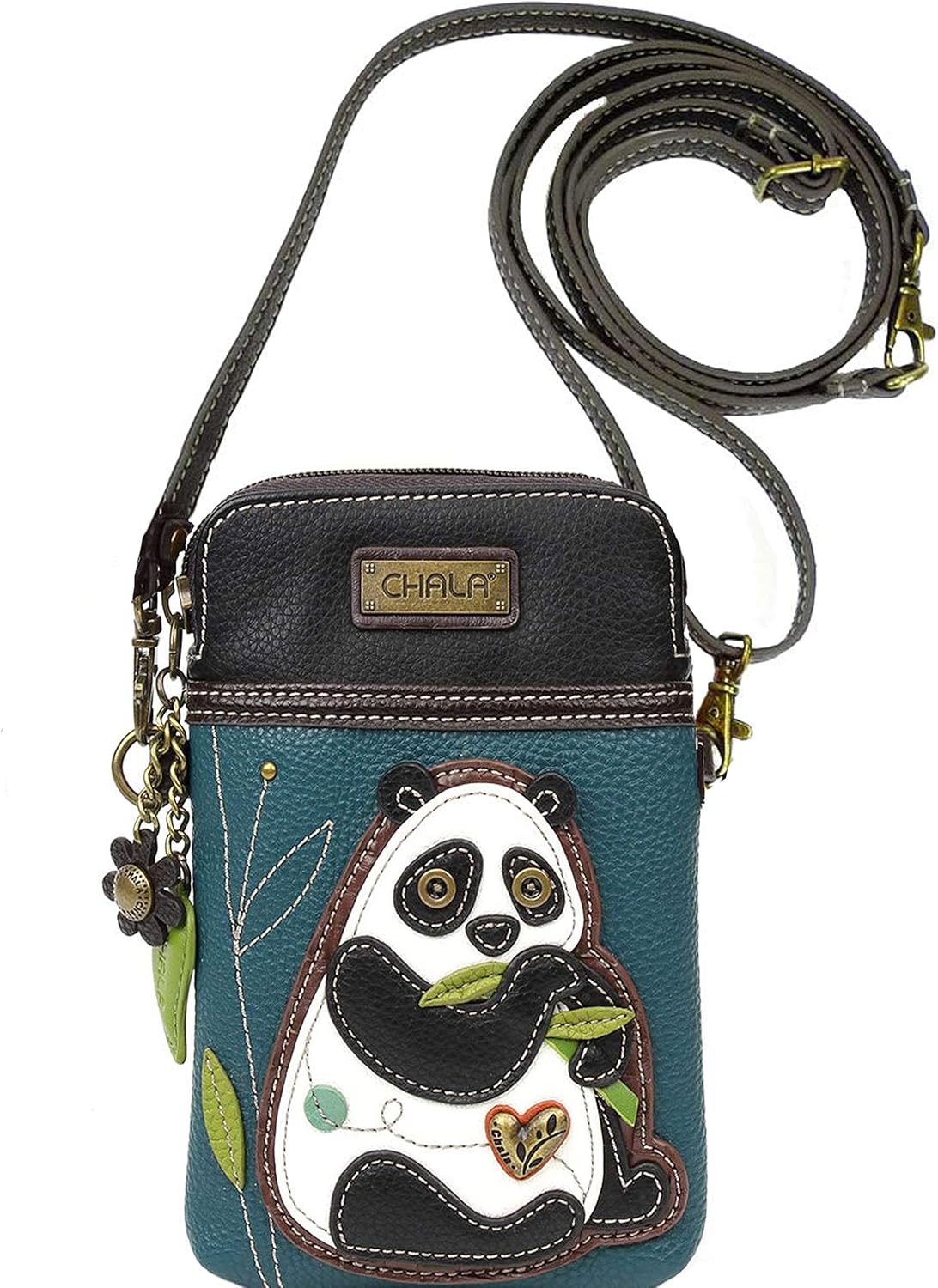 Chala Panda Cellphone Crossbody Handbag - Convertible Strap 5" x 7.5" x 1"