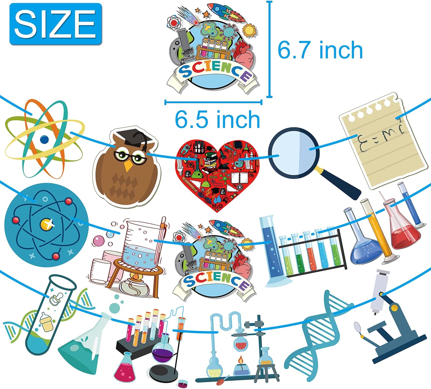 Science Banner Party Decorations Future Mad Scientist Natural Science Arts Backdrop Party Supplies Birthday Baby Shower Party Favors - Image 2