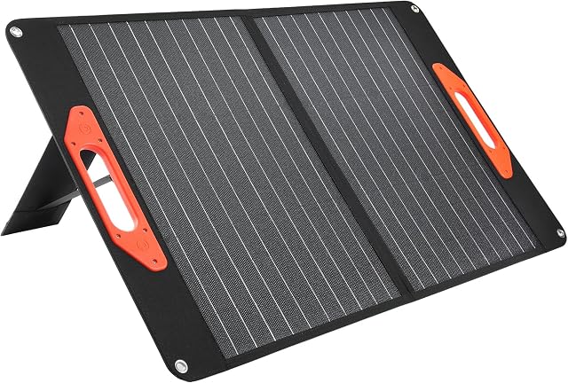 OYSTADE 100W Portable Solar Panel, Foldable Solar Charger 2 USB + DC Outputs, Compatible with Generators Power Station for Camping Campervan Off-grid Home