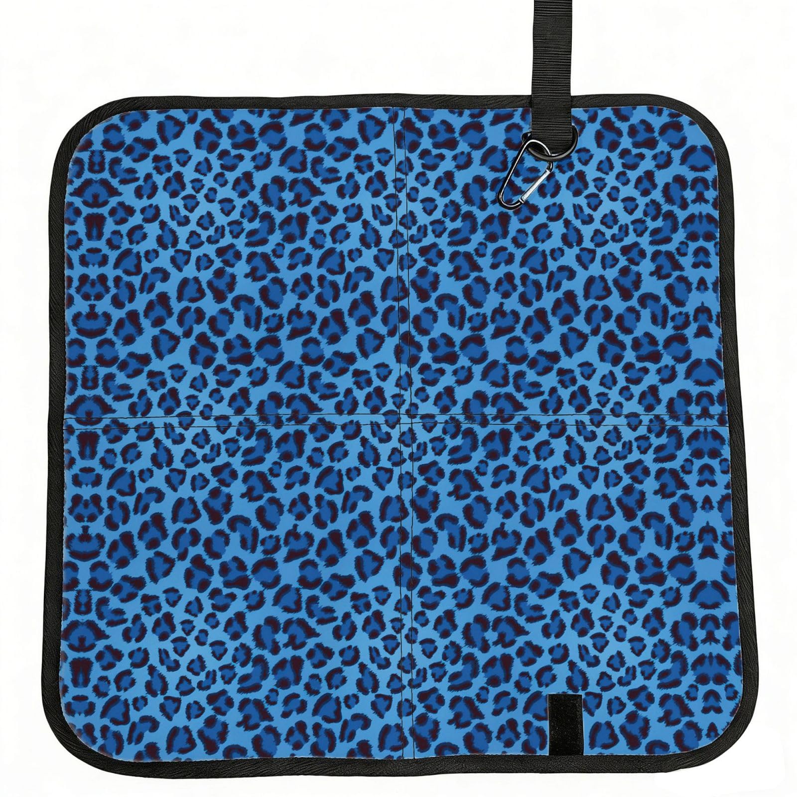 OKFSTY Leopard Skin Animal Print Fold Away Seat Cushion Portable Outdoor Pad Polyester Bleacher Bench Mat Travel Picnic Pad