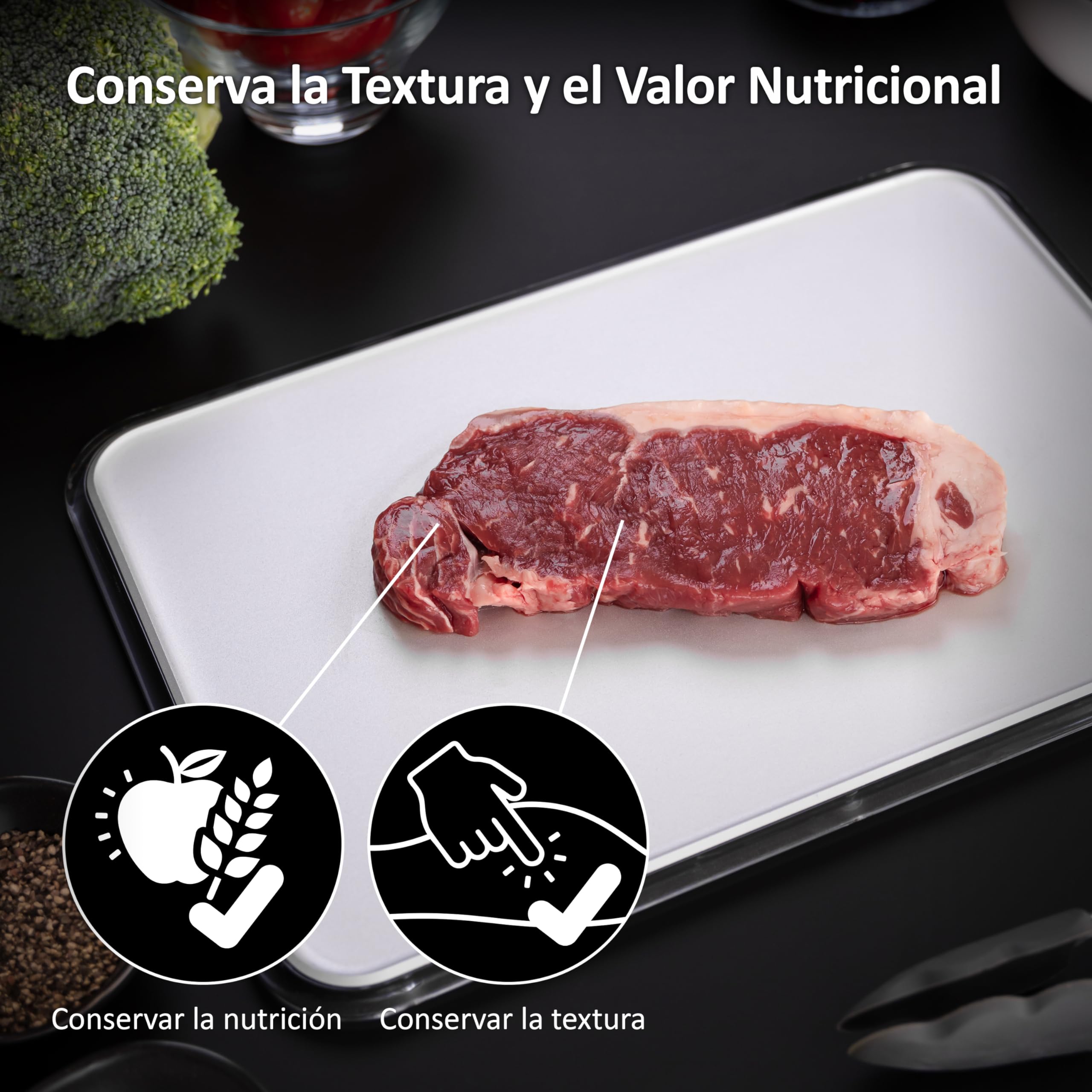 Haier Fresher Pad Bandeja de Aluminio para el congelador, acelera el congelamiento y el descongelamiento de Alimentos, conserva los Alimentos congelados Frescos y saludables