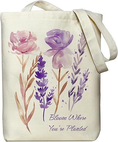 Miniatura 18 de Bolsa de lona para mujer, bolsa de mano con bolsillo interior con cremallera, bolsa de lona con cremallera para compras, trabajo, comestibles todos