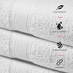 Canadian Linen Imperial Ensemble de serviettes de salle de bains de qualité supérieure 6 Paquet blanc, 2 Bain 2 Main 2 Linge de toilette Serviettes visage Soft Absorbent Léger Quickdry Coton Serviette pour le corps de l'hôtel B&B Home Guest Spa Sport Gym Pool