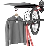 PRO BIKE TOOL Bike Storage Rack - Indoor Bike Rack for Bicycle and Accessories - Compact Steel Bike Holder - Easy Installation - Black and Red - Durable Metal Construction for Home or Garage