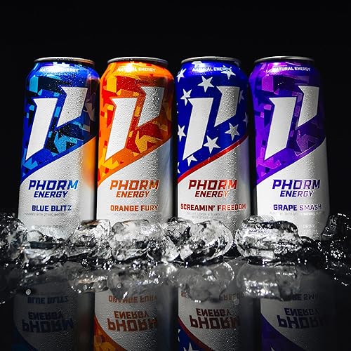 Miniatura 8 de PHORM ENERGY - Bebida energética sabor a uva, 200 mg de cafeína natural del té verde, sin azúcar, con electrolitos y vitamina B12, sin lácteos ni