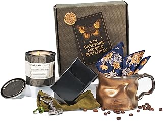 Gift Baskets for Men -Timeless Vintage Gentleman Style Gift Baskets with Unique Mug for Dad, Boyfriend, Husband, Brother,Birthday, Anniversary, Valentine’s Day-Christmas Gifts for Men