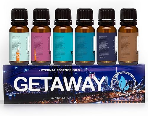 Miniatura 6 de Get Away Gift - Juego de 6 aceites aromáticos de alta calidad  Island Hop Ocean Breeze Tropical Passion Fruit Aspen Winter vacaciones instantáneas