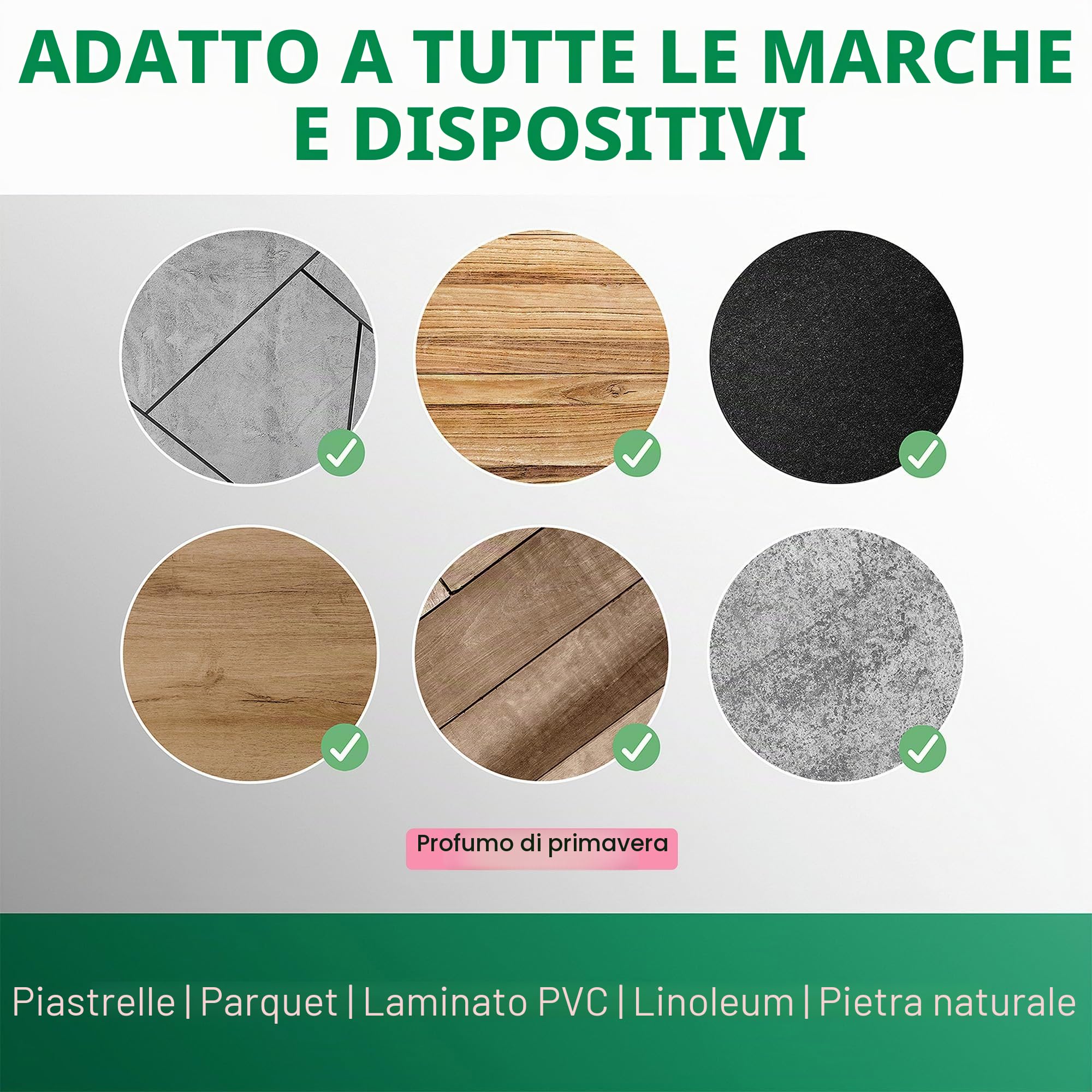 BiOHY Detergente per pavimenti per robot lavapavimenti con profumo primaverile (3 x 1 litro), detergente concentrato per tutti i robot lavaggi e aspirapolvere con funzione bagnata, senza schiuma e