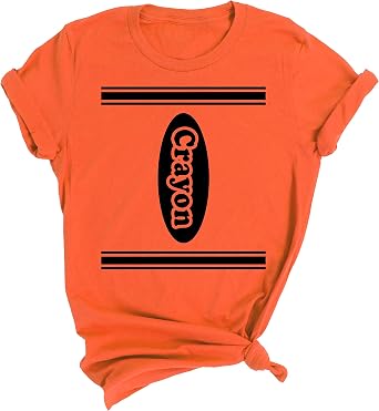Crayon Halloween Team Costume Funny Design Gift Womens T-Shirt