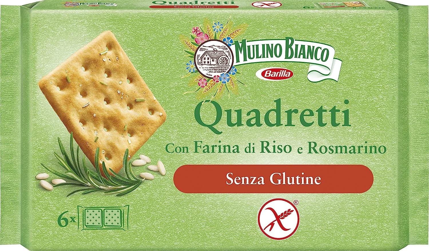 Italian Gourmet Crackers Riso e Rosmarino senza Glutine 10 x 200g