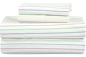 ROYALE LINENS 300 Thread Count 100% Long Staple Combed Cotton Printed Sheet Set
