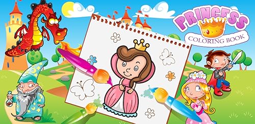 Princesa Livro de coloração para crianças, jogo de colorir para meninas, jardim de infância e de cri