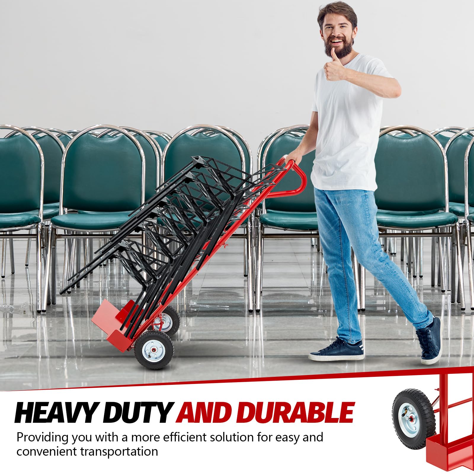 Stackable Chair Dolly Cart Snapklik.com : Datanly 52 X 22 X 18 Heavy Duty Stack Chair Dolly ...