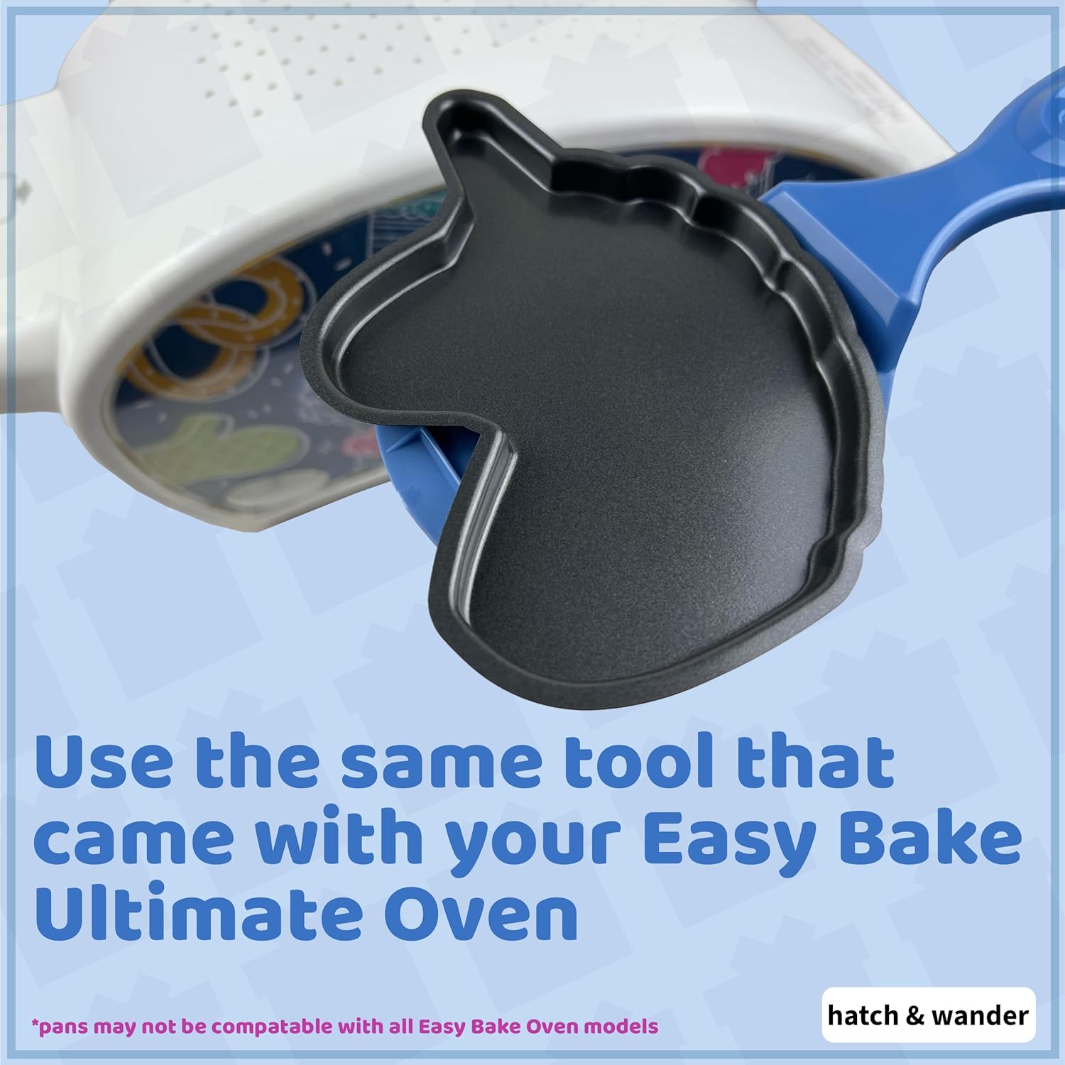 Kids Baking Set compatible with Easy Bake Oven | Fun Oven Pan Set of 4 made of Food Safety Tested Nonstick Steel | Oven Pans Compatible with Easy Bake Oven for Girls or Boys - Image 2