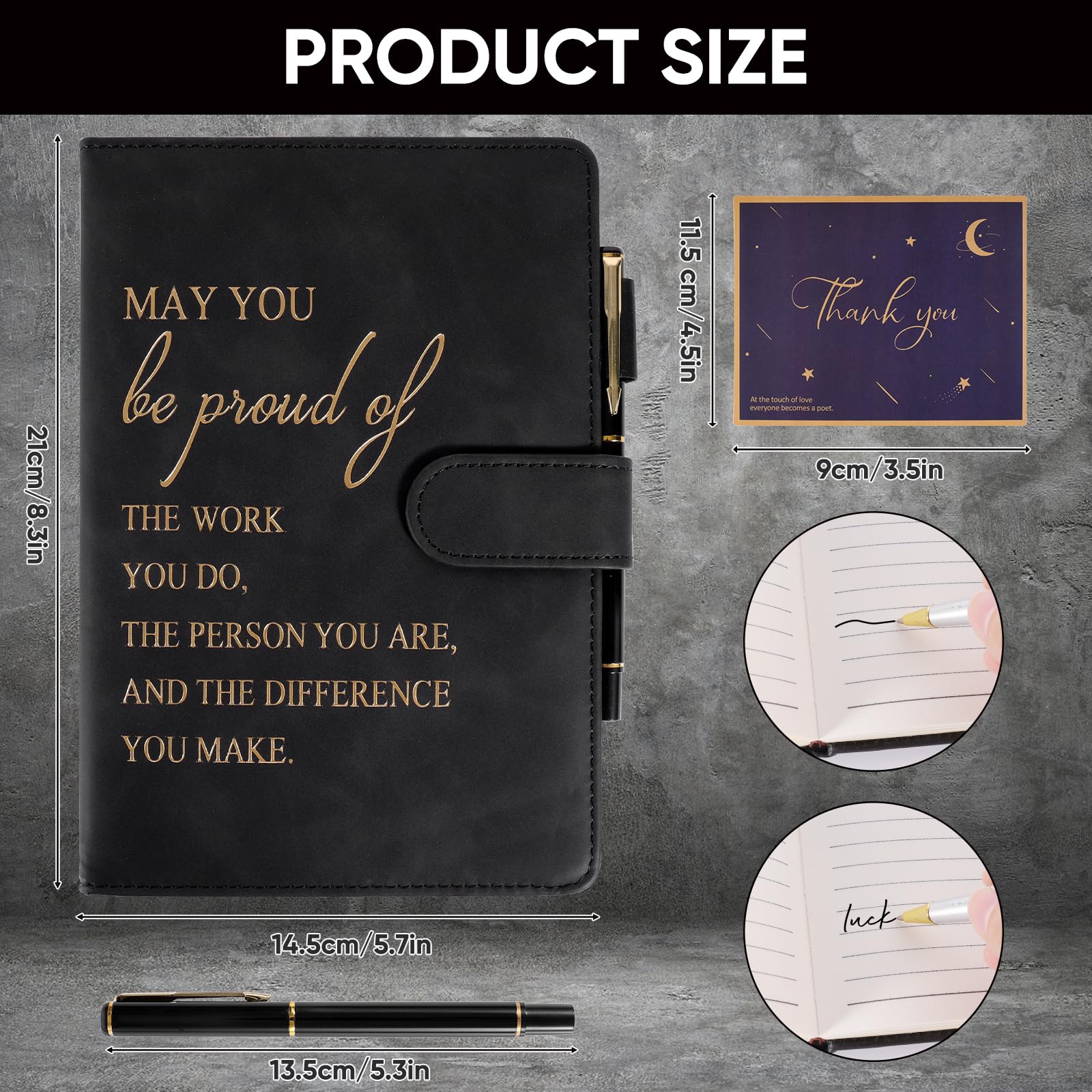 Thank You Notebook Gifts, A5 Inspirational Notebook with Pen, Leaving Gifts Books with Greeting Card - Image 2