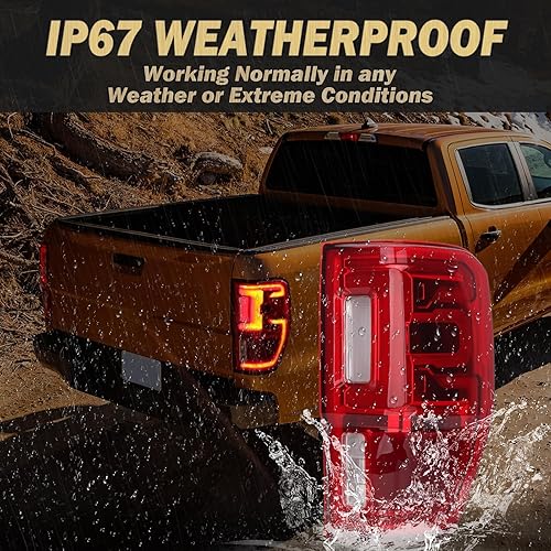 Miniatura 8 de Luces traseras LED compatibles con Ford Ranger 2019-2023 con puntos ciegos, lámpara de freno trasera izquierda del lado del conductor KB3Z-13405-G